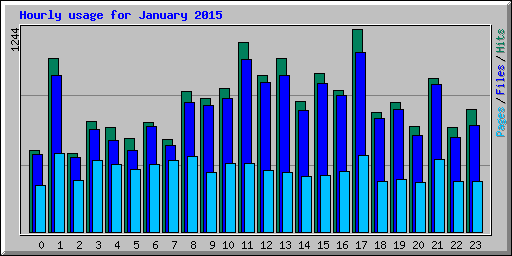 Hourly usage for January 2015