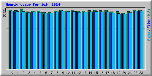 Hourly usage for July 2024