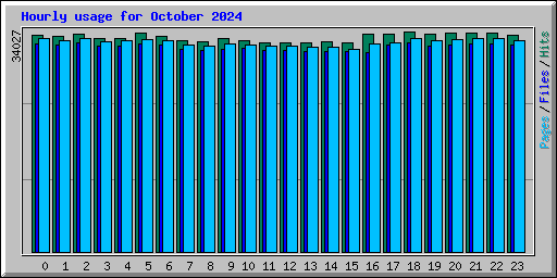 Hourly usage for October 2024